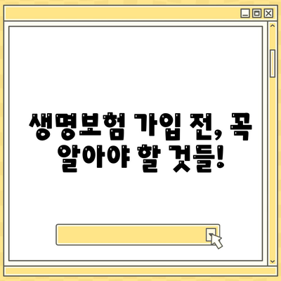 생명 보험 추천
