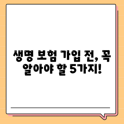 생명 보험