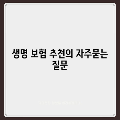 생명 보험 추천