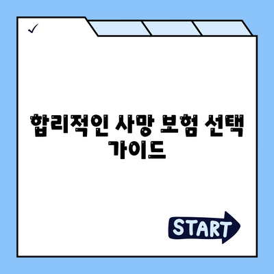 사망 보험 상품