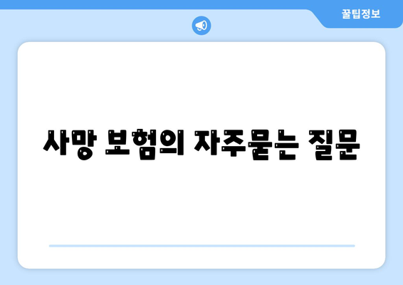 사망 보험