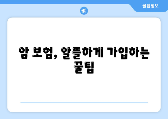암 보험 가이드