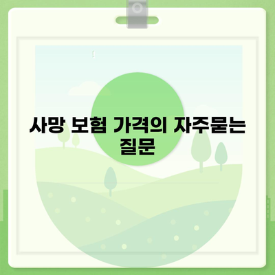 사망 보험 가격