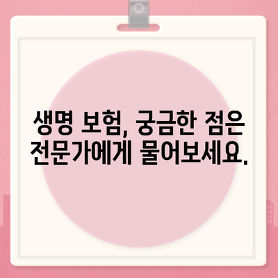 생명 보험 전문가