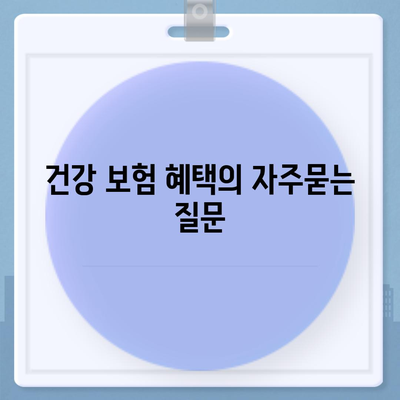 건강 보험 혜택