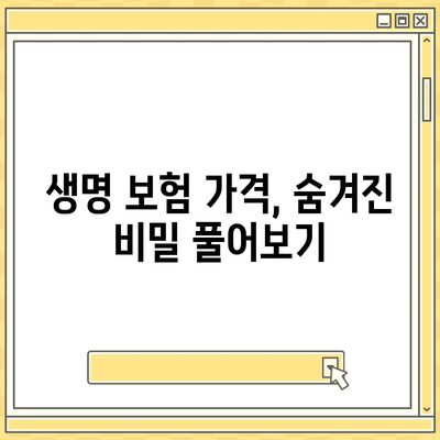 생명 보험 가격