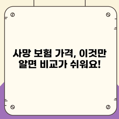 사망 보험 가격
