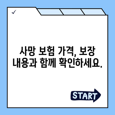 사망 보험 가격