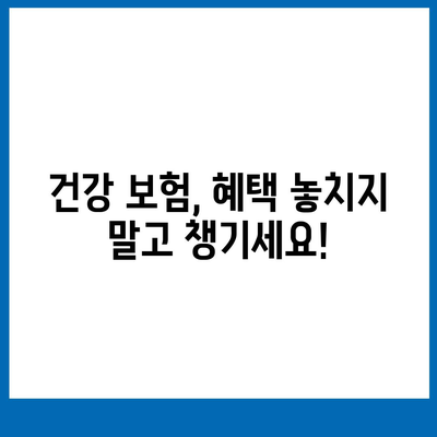 건강 보험 혜택