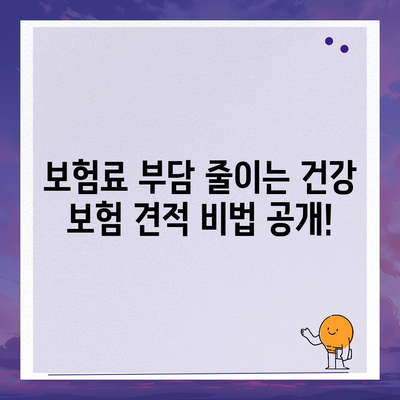 건강 보험 견적