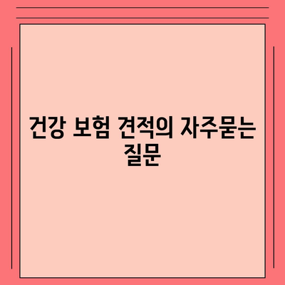 건강 보험 견적