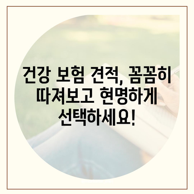 건강 보험 견적