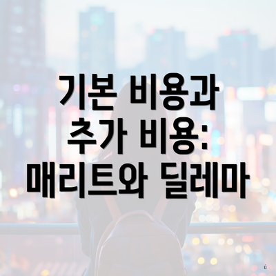 기본 비용과 추가 비용: 매리트와 딜레마