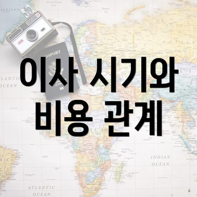 이사 시기와 비용 관계