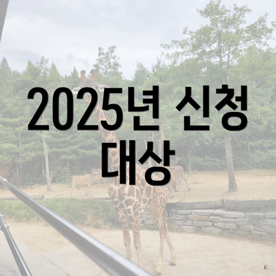2025년 신청 대상