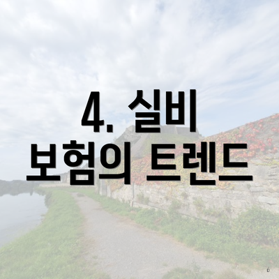 4. 실비 보험의 트렌드