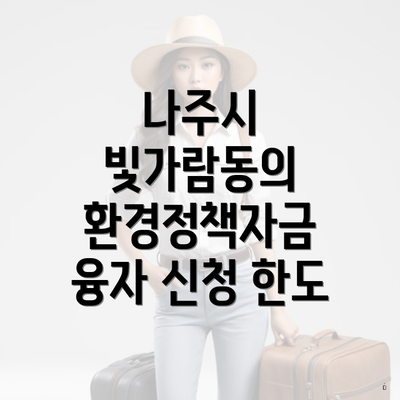 나주시 빛가람동의 환경정책자금 융자 신청 한도
