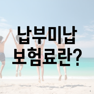 납부미납 보험료란?