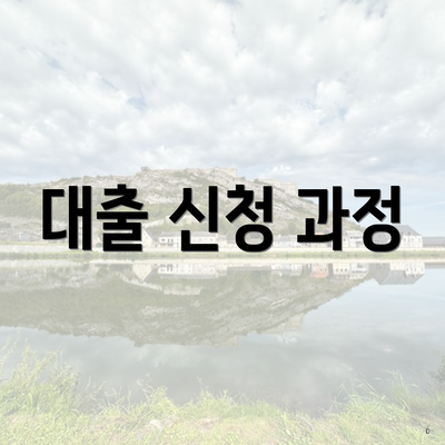 대출 신청 과정