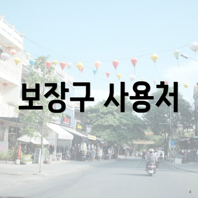 보장구 사용처