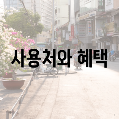 사용처와 혜택