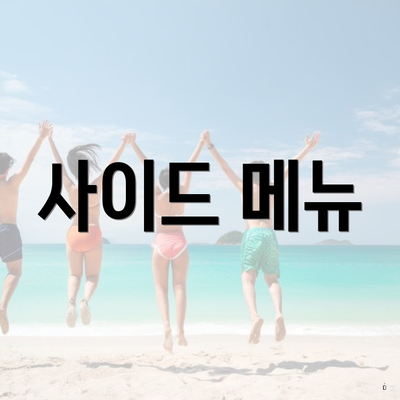 사이드 메뉴