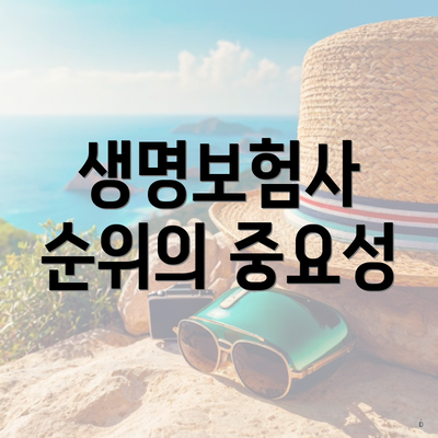 생명보험사 순위의 중요성