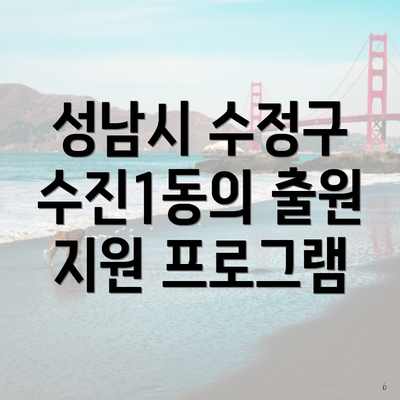 성남시 수정구 수진1동의 출원 지원 프로그램