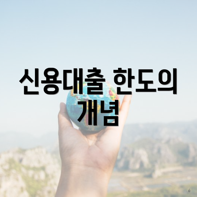 신용대출 한도의 개념