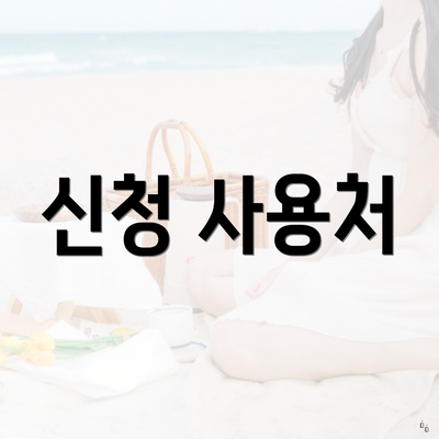 신청 사용처