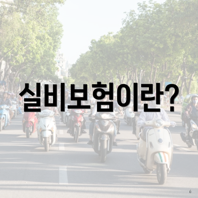 실비보험이란?