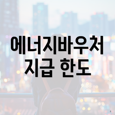 에너지바우처 지급 한도