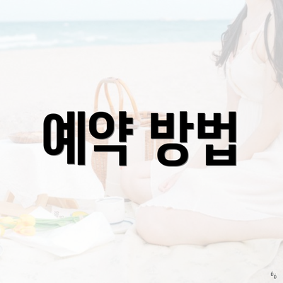 예약 방법