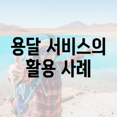 용달 서비스의 활용 사례