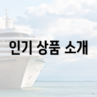 인기 상품 소개