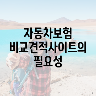 자동차보험 비교견적사이트의 필요성