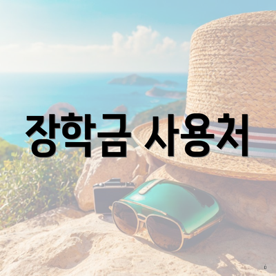 장학금 사용처