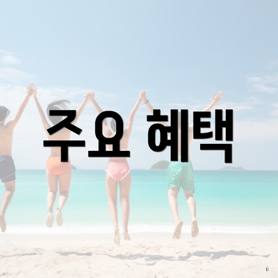주요 혜택