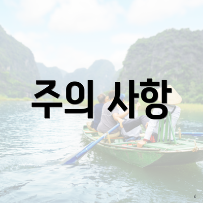 주의 사항