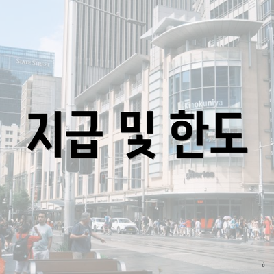 지급 및 한도