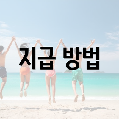 지급 방법