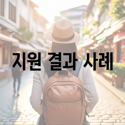 지원 결과 사례