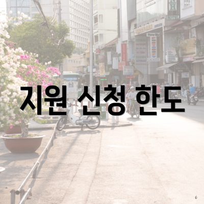 지원 신청 한도