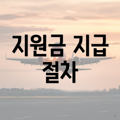 지원금 지급 절차