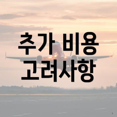 추가 비용 고려사항
