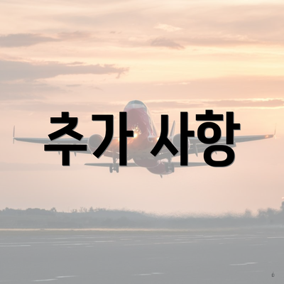 추가 사항