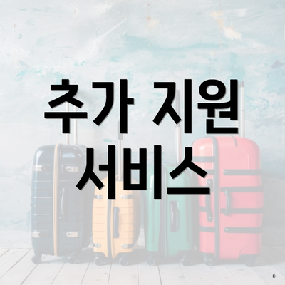 추가 지원 서비스