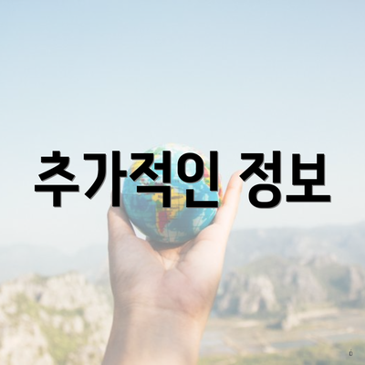 추가적인 정보