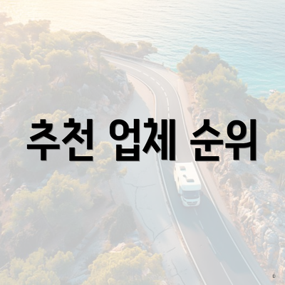 추천 업체 순위