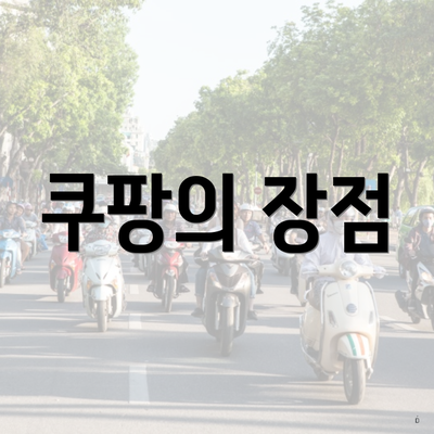 쿠팡의 장점